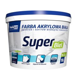 Farba akrylowa super biel 10L