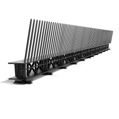 Grzebień okapu z kratką wentylacyjną