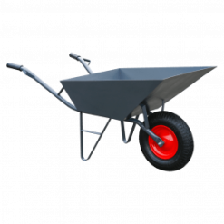 Taczka budowlana ze wzmocnionym kołem