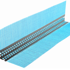 Narożnik PCV z siatką 10x10, niebieski, 250 cm