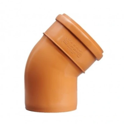 Kolanko kanalizacyjne zewnętrzne PP/PVC 110<45 S 16